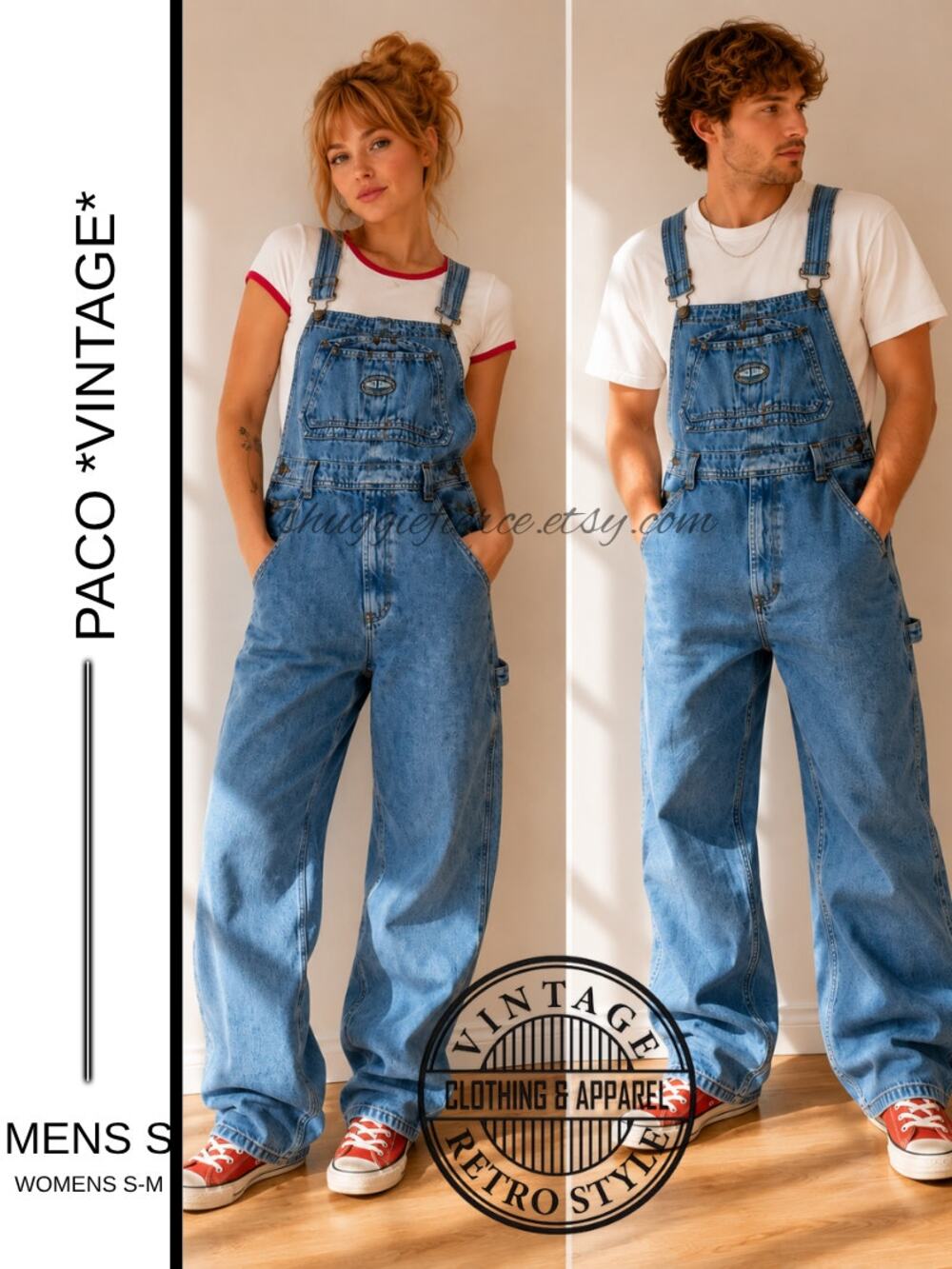 MSRP: $68 | Vintage 1990s Paco Jeans Denim Overalls | Tall Girl | Size S/M✨